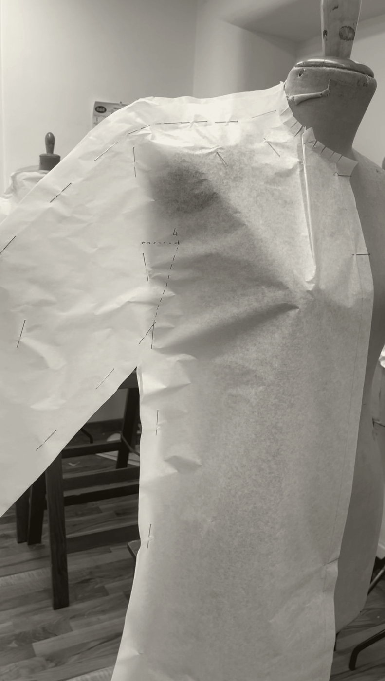 A bodice toile in paper