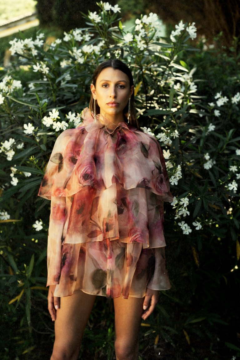 The rose-organza dress, realised